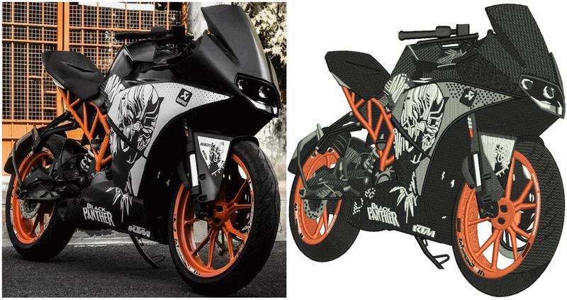 Black Panther Bike Art